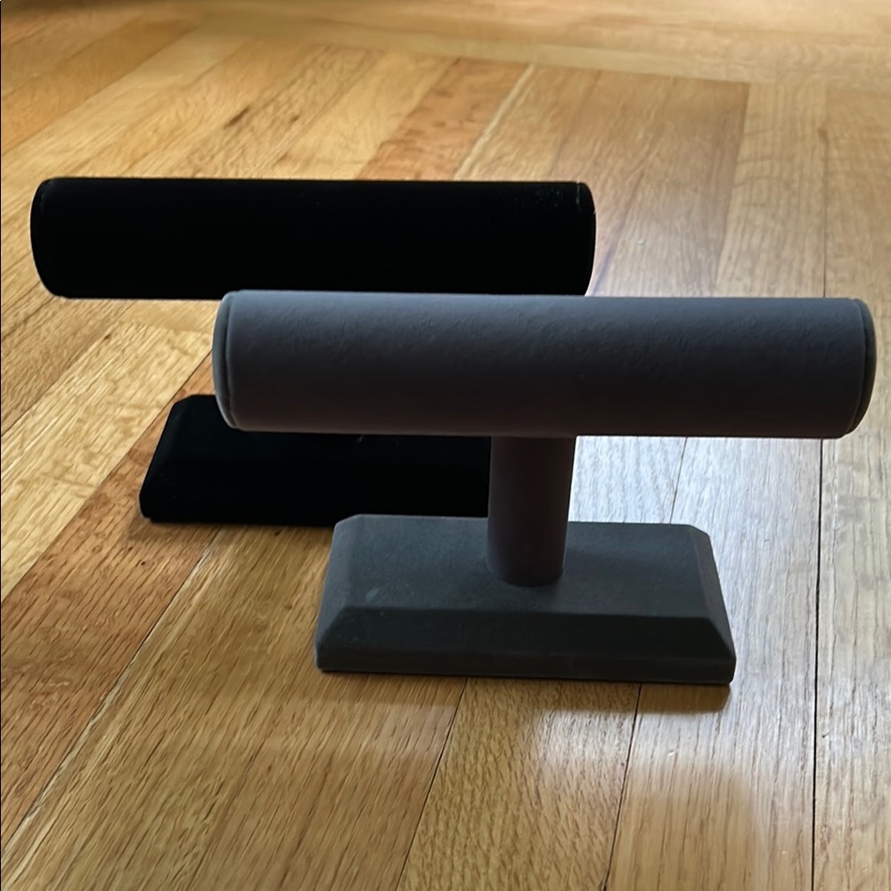 Velvet-like Black and Gray Jewelry / Bracelet  Stands from The Container Store - Picture 2 of 6